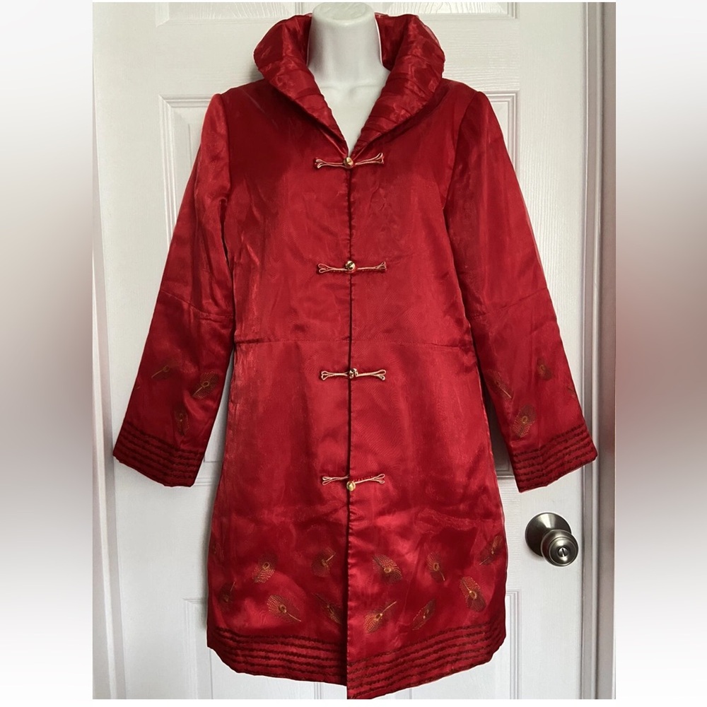Elegant Red Women's Coat